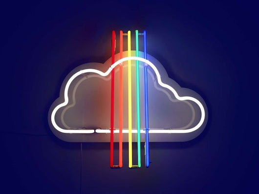 Rainbow neon sign